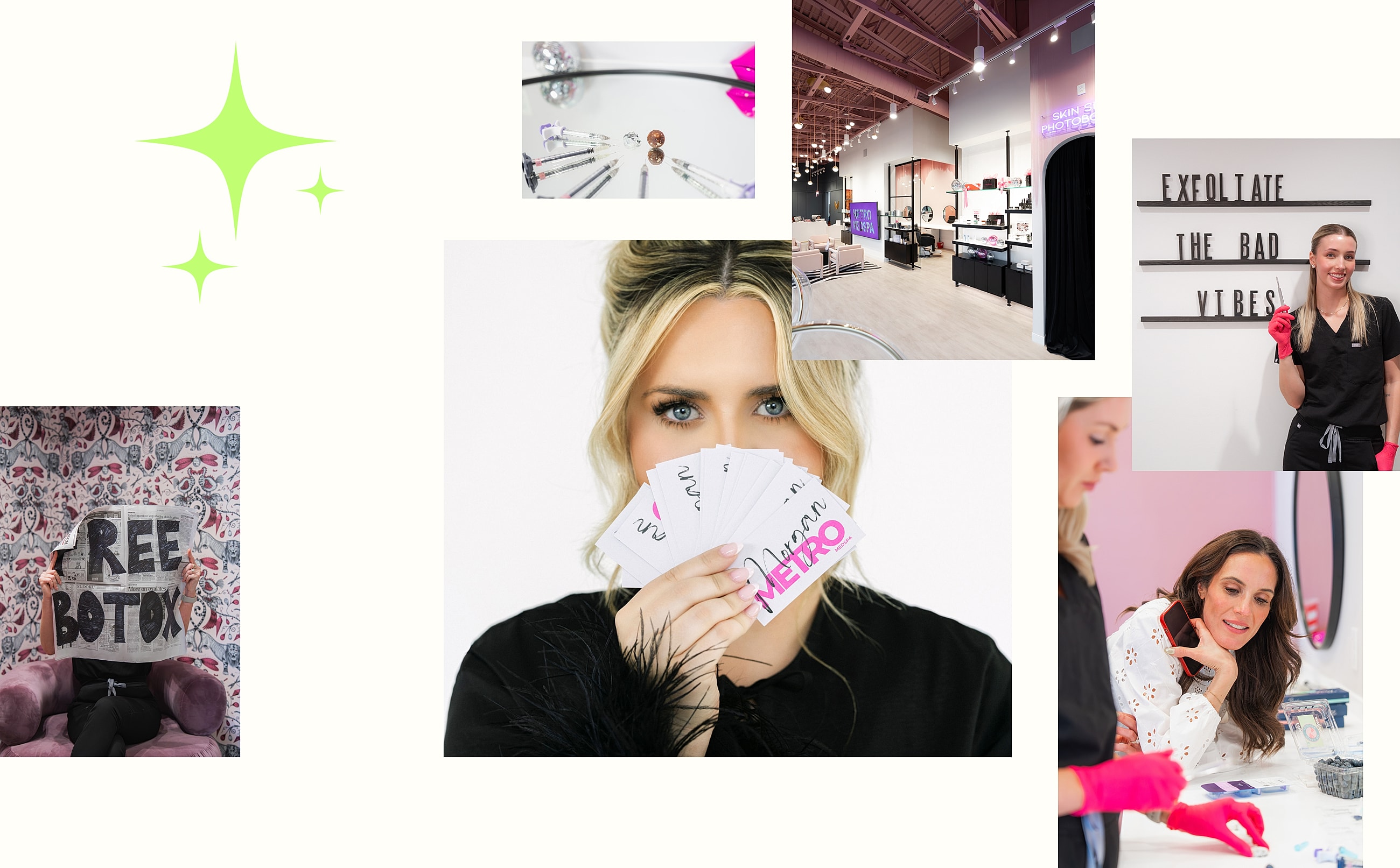 Beauty clinic promotional images and offers